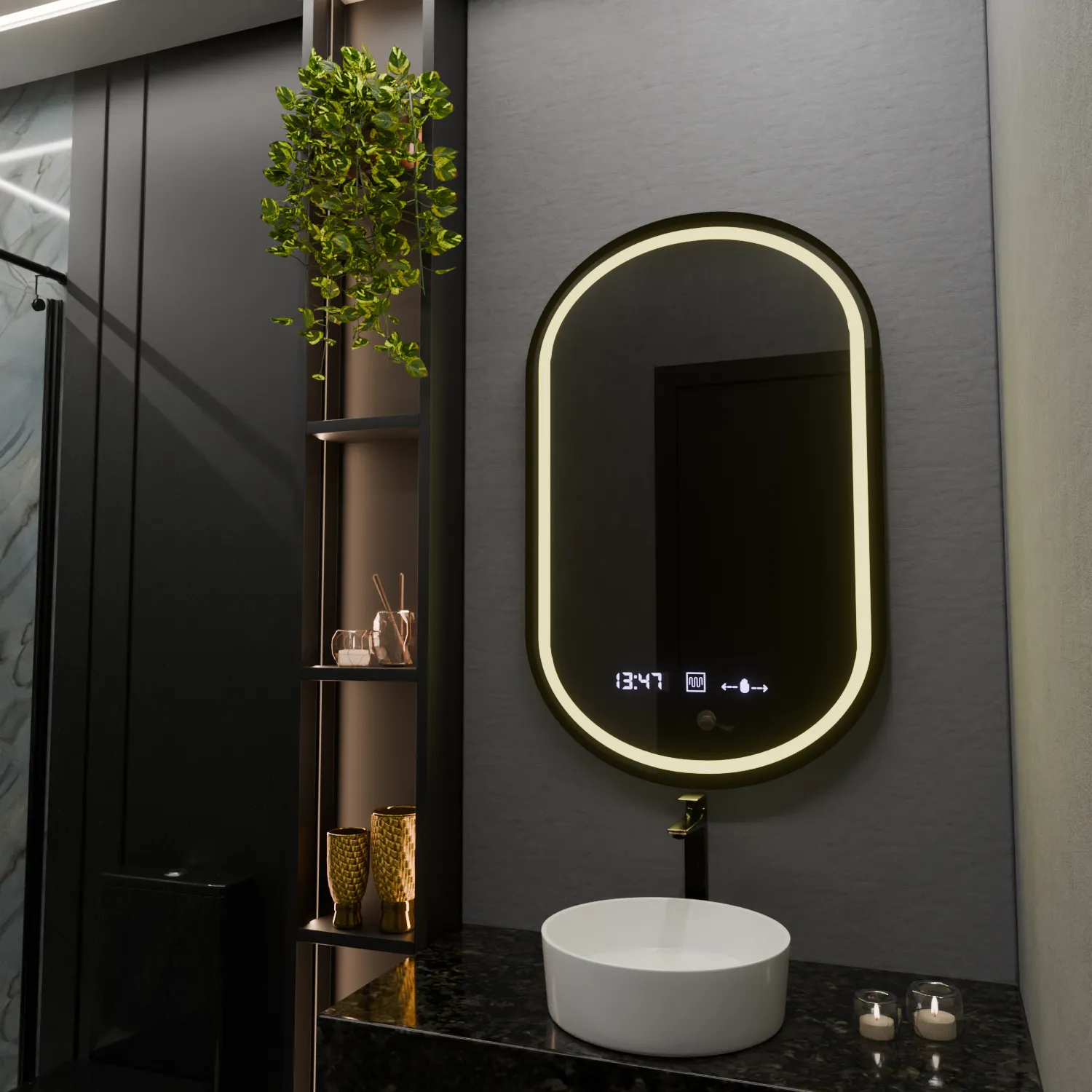 Alessandro Design Alessia Marcello oglinda LED ovala 50x80