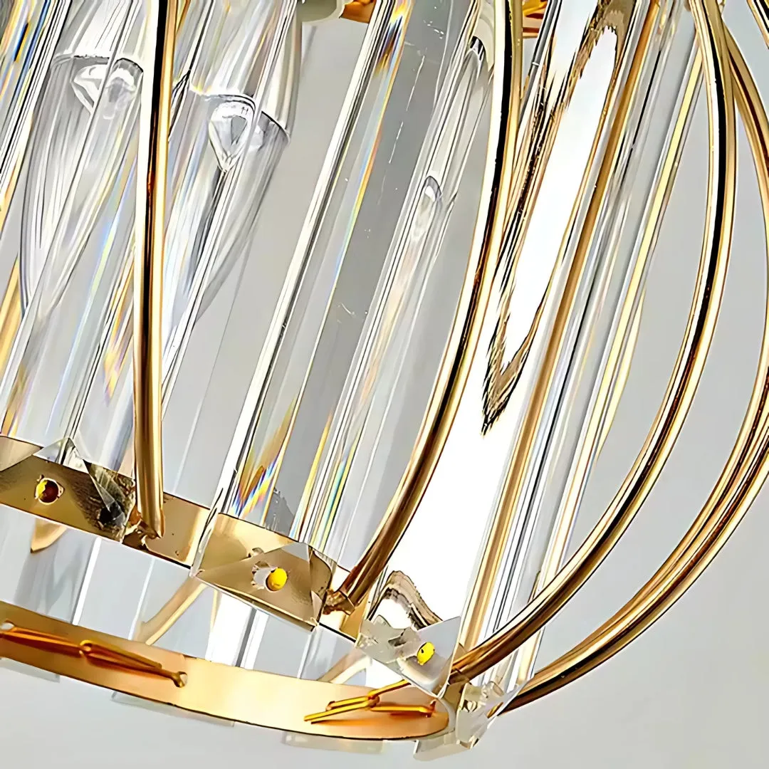 Alessandro Design Monica lustră E27 aurie cristal D16cm