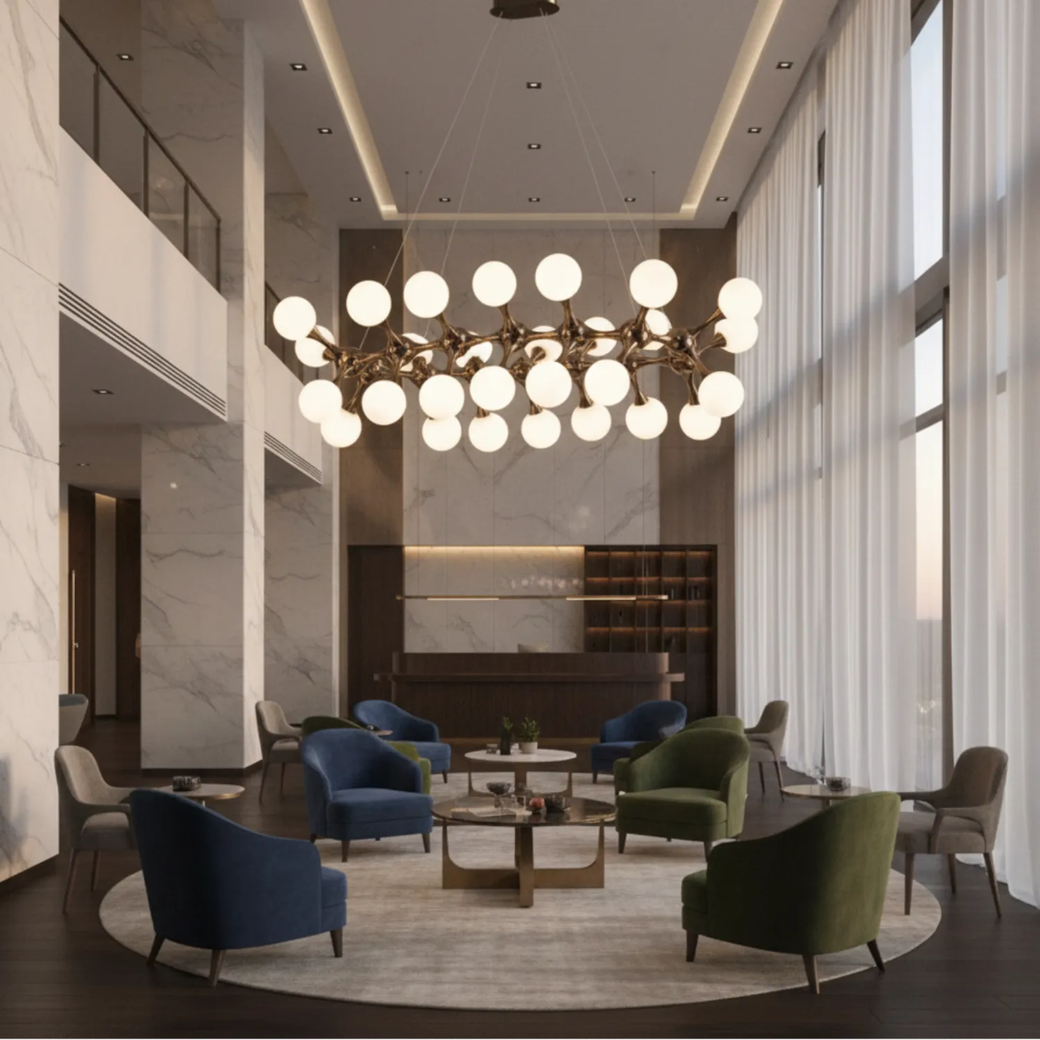 Alessandro Design Elektra Grande lustra aurie 20xG9 120cm