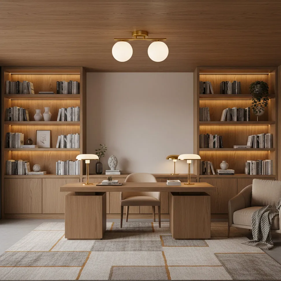 Alessandro Design ORI lustra decorativa aurie 2xG9 30cm globuri