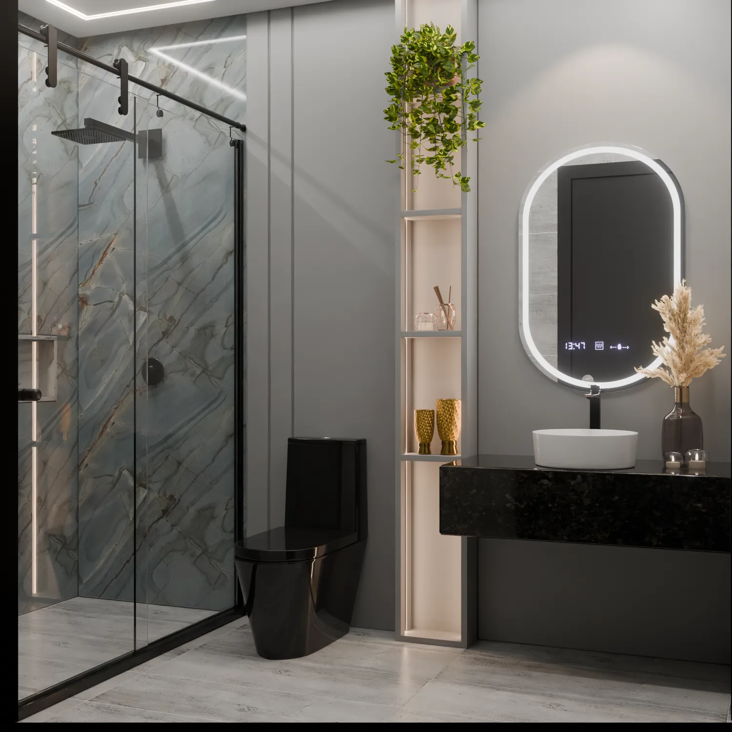 Oglinda LED ovala Alessandro Design Marcello 50x80cm antiaburire
