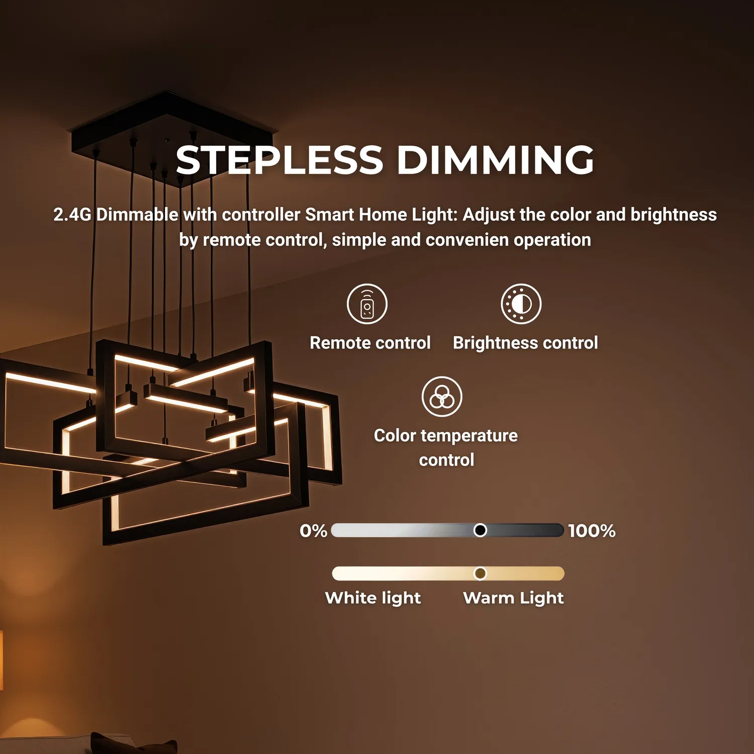 Alessandro Design lustra LED suspendata 96W neagra 4 elemente