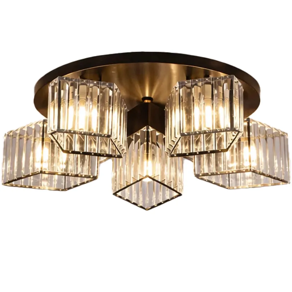 Alessandro Design Sasha LC117/5BK lustră neagră 5xE27 cristal