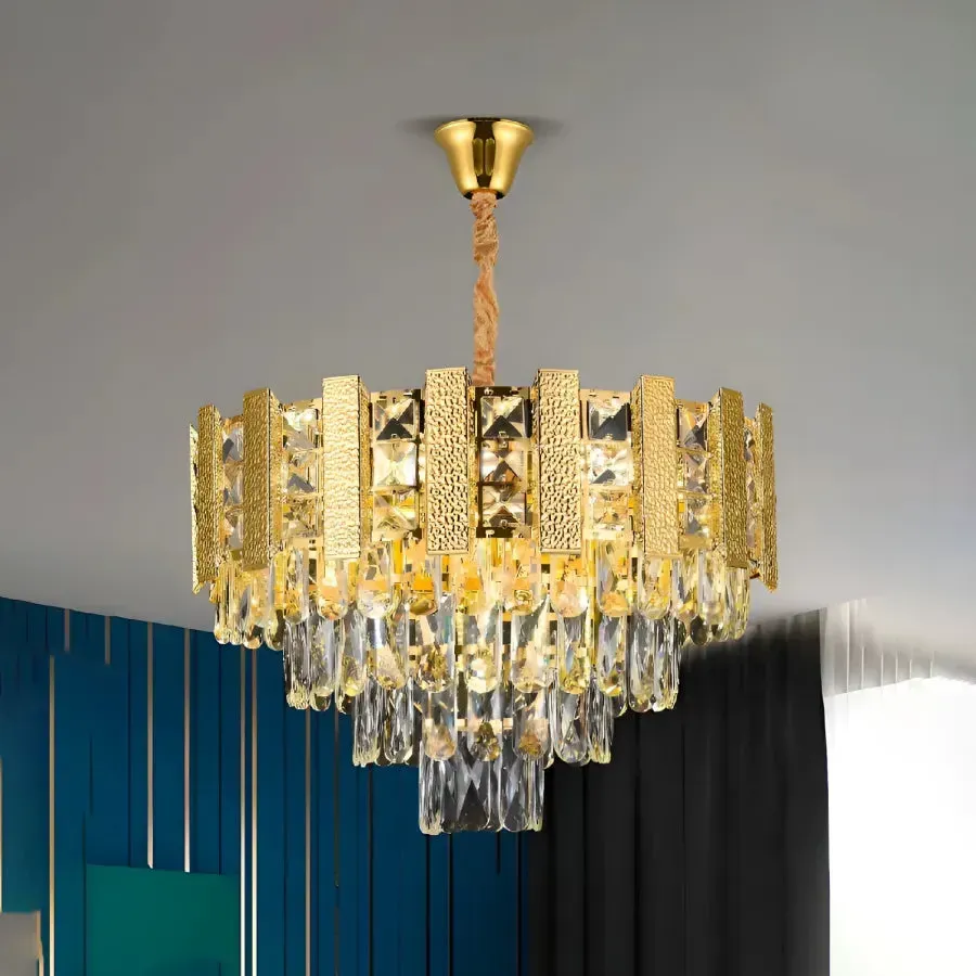 Alessandro Design Peles Nobile 4xE14 candelabru cristal auriu 40cm