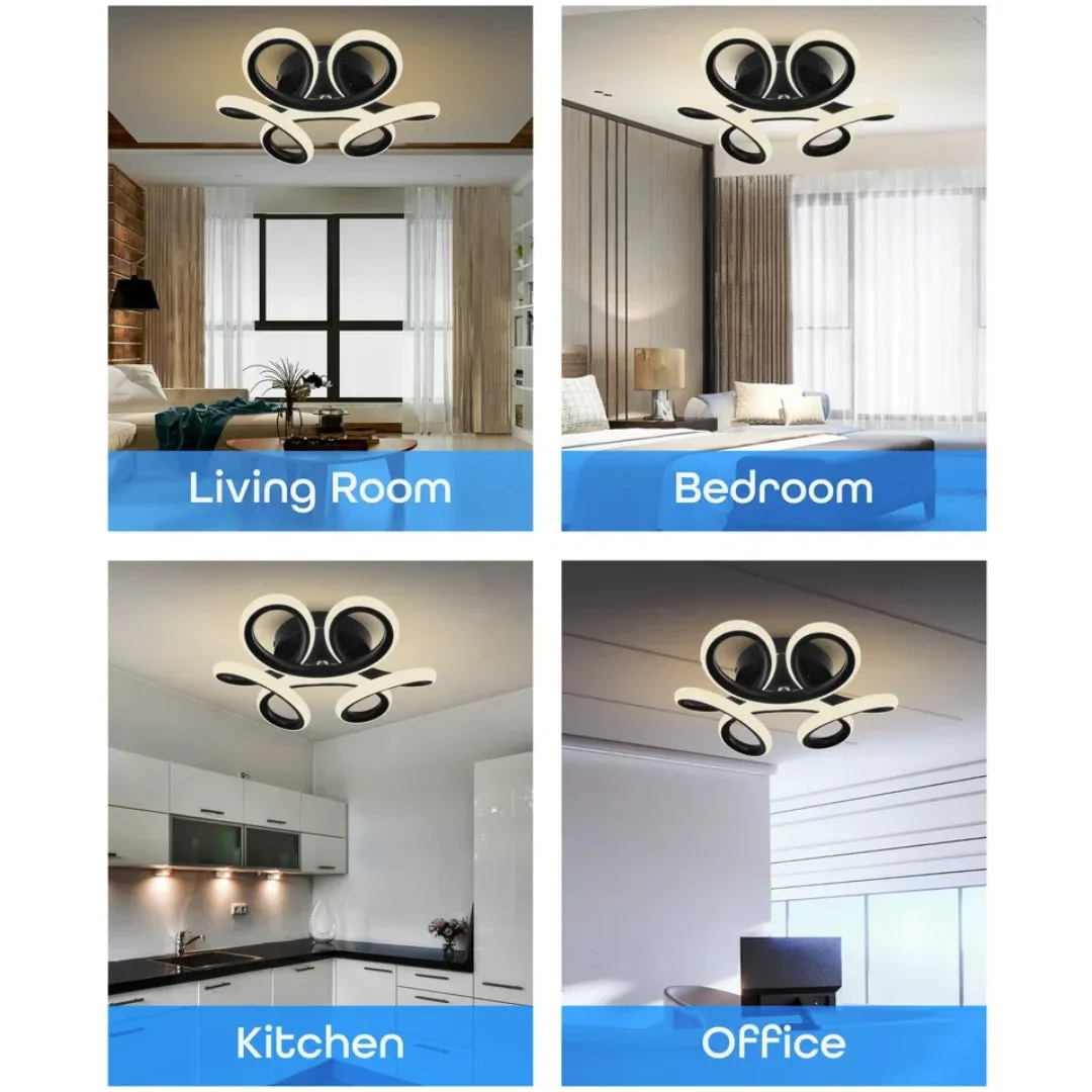 Alessandro Design VERTEX HELIX lustra LED neagra 65W