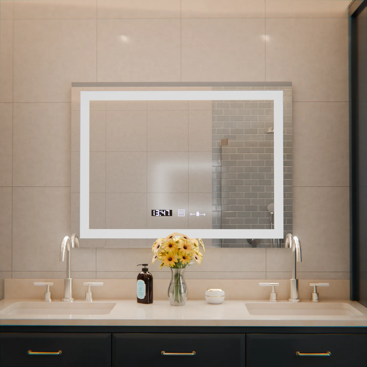 Alessandro Design Verite oglinda LED 80x60cm dezaburire