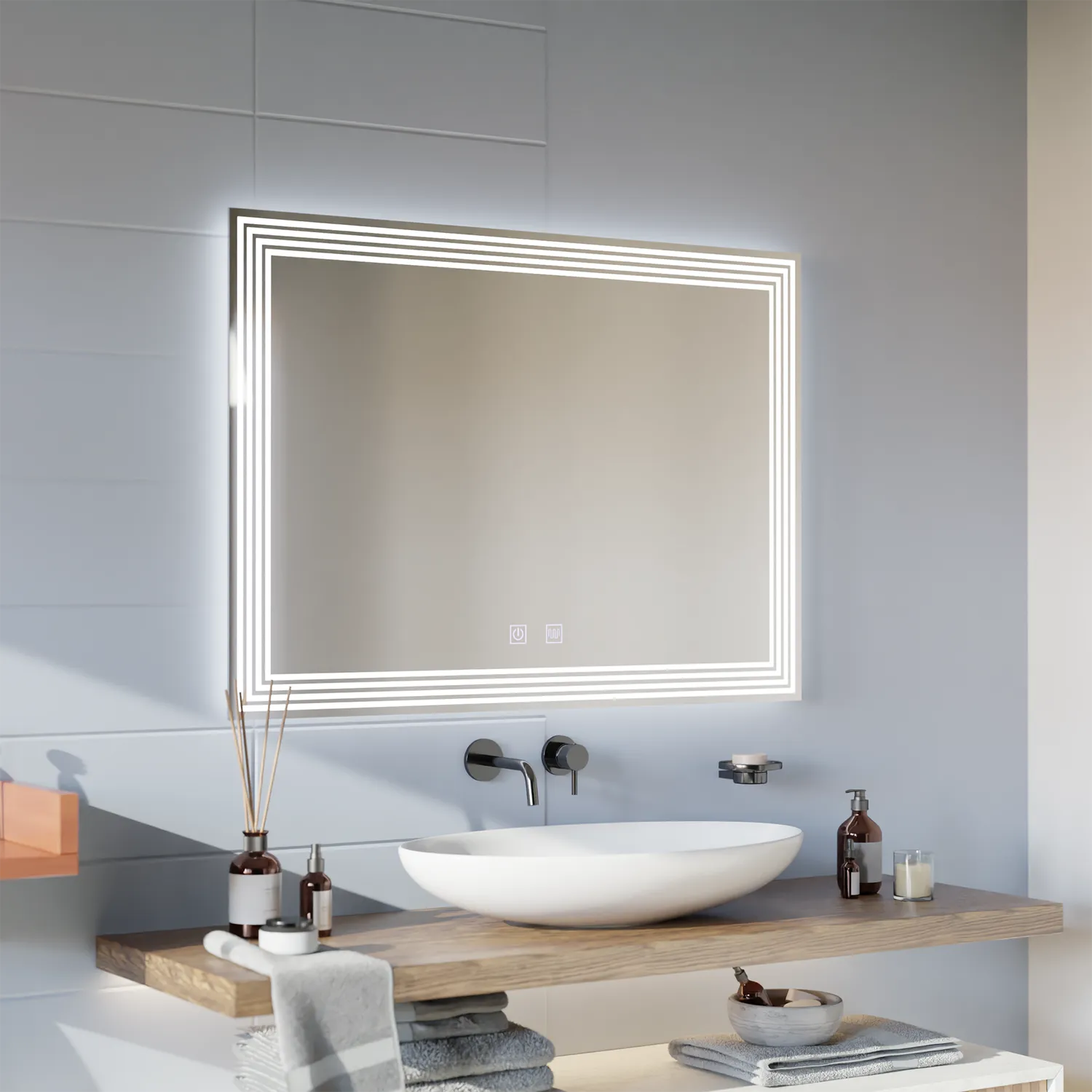 Alessandro Design Adis Basic Touch oglinda LED 80x60cm dezaburire