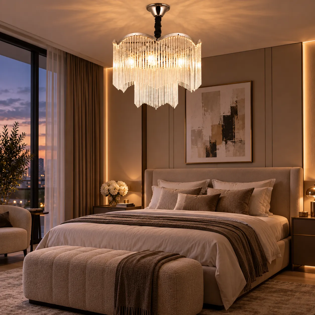 Alessandro Mekelle Elegance candelabru cristal crom 8xE14