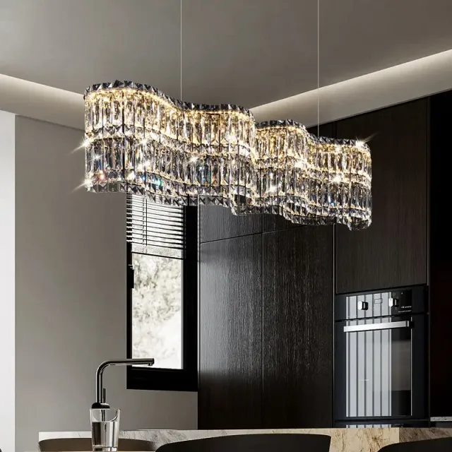 Alessandro Design Imperio Wave candelabru cristal LED 81W 100cm dimabil