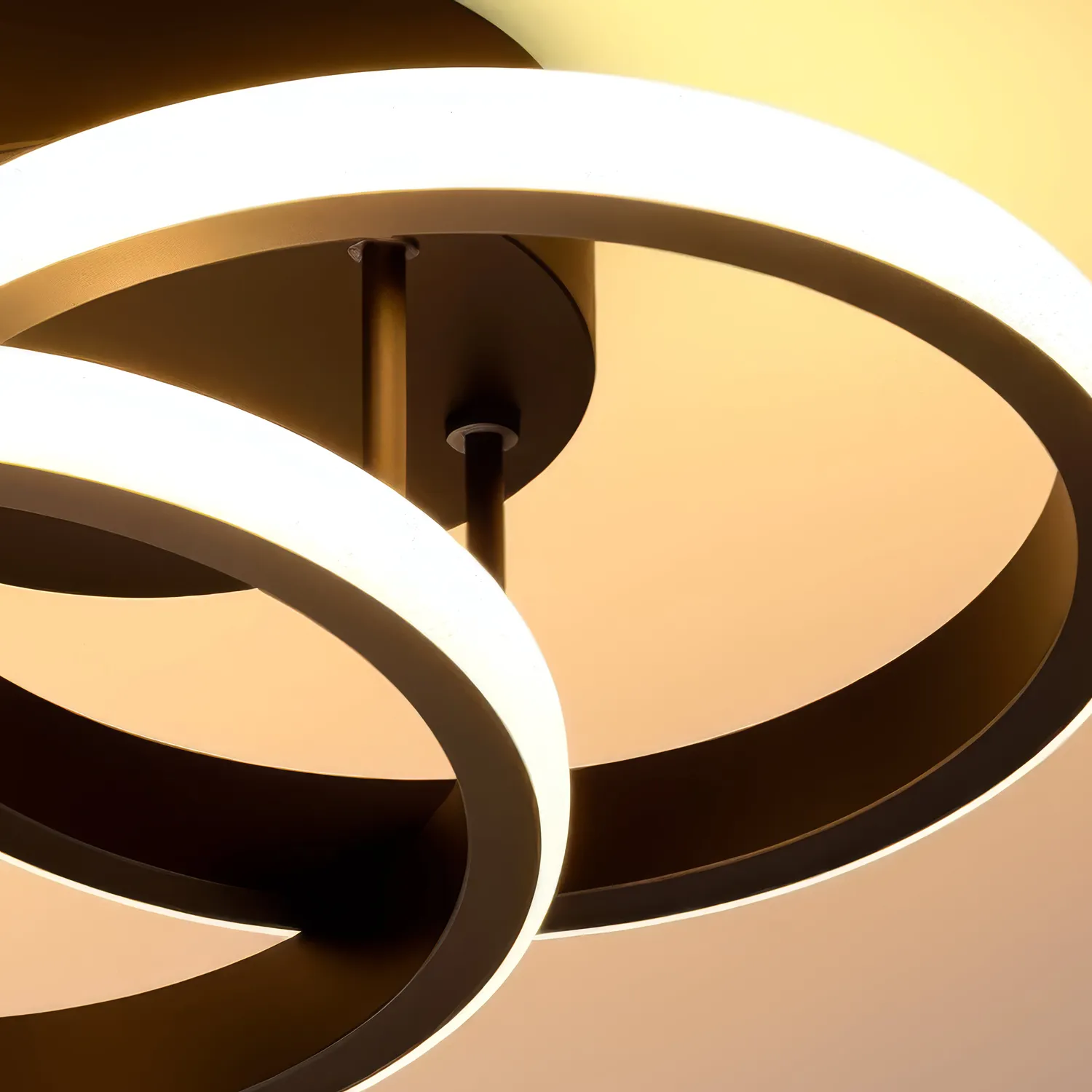 Alessandro Design Vertex Circula lustra LED 21W neagra 2 cercuri