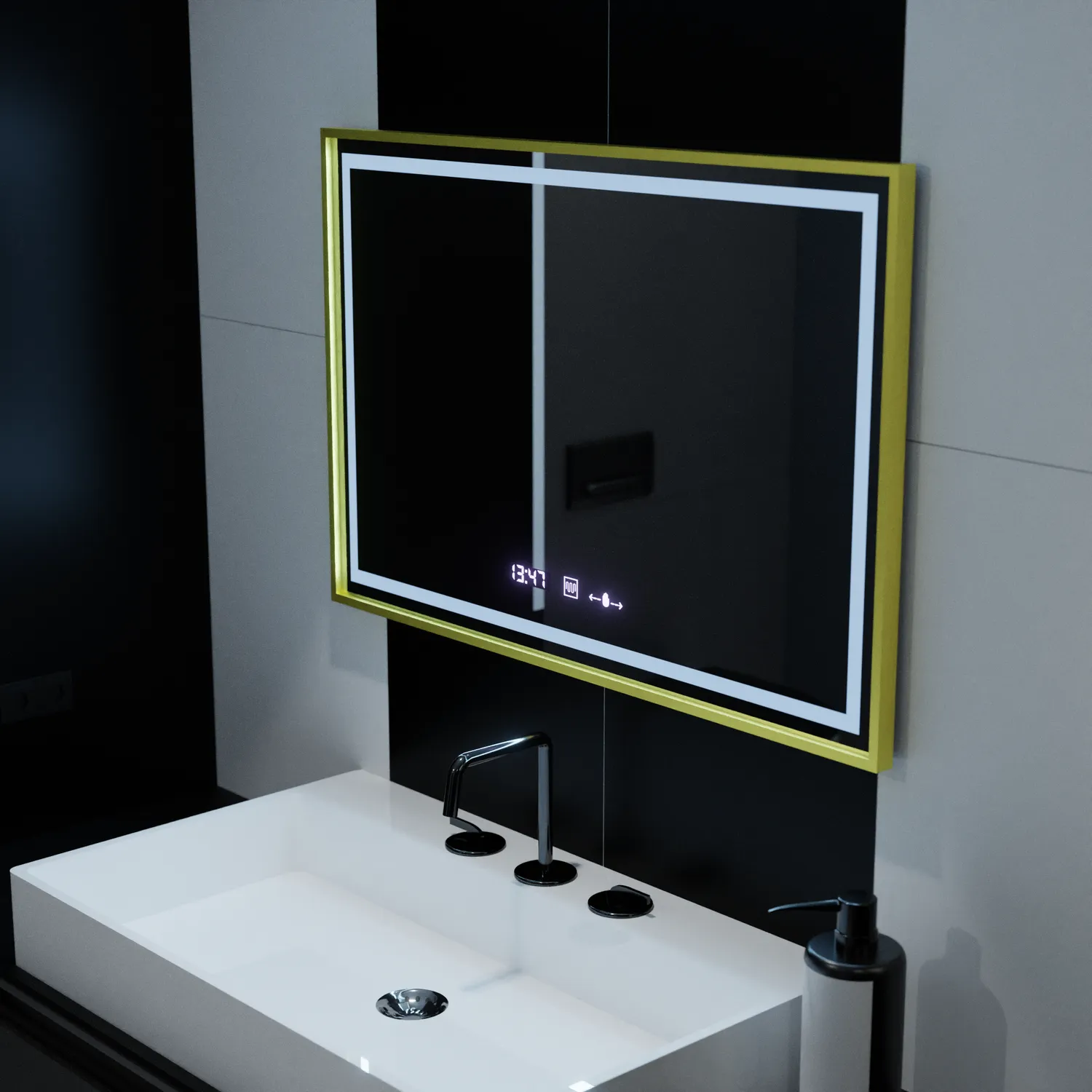 Alessandro Design Verite oglinda LED 120x80cm aurie dimabila