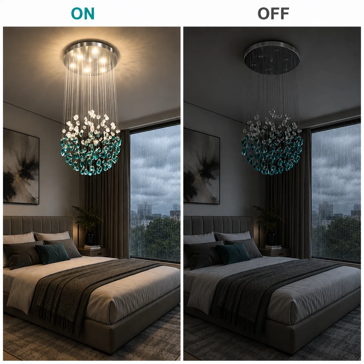 Alessandro Design Oskemen 42W candelabru cristal verde 50 cm