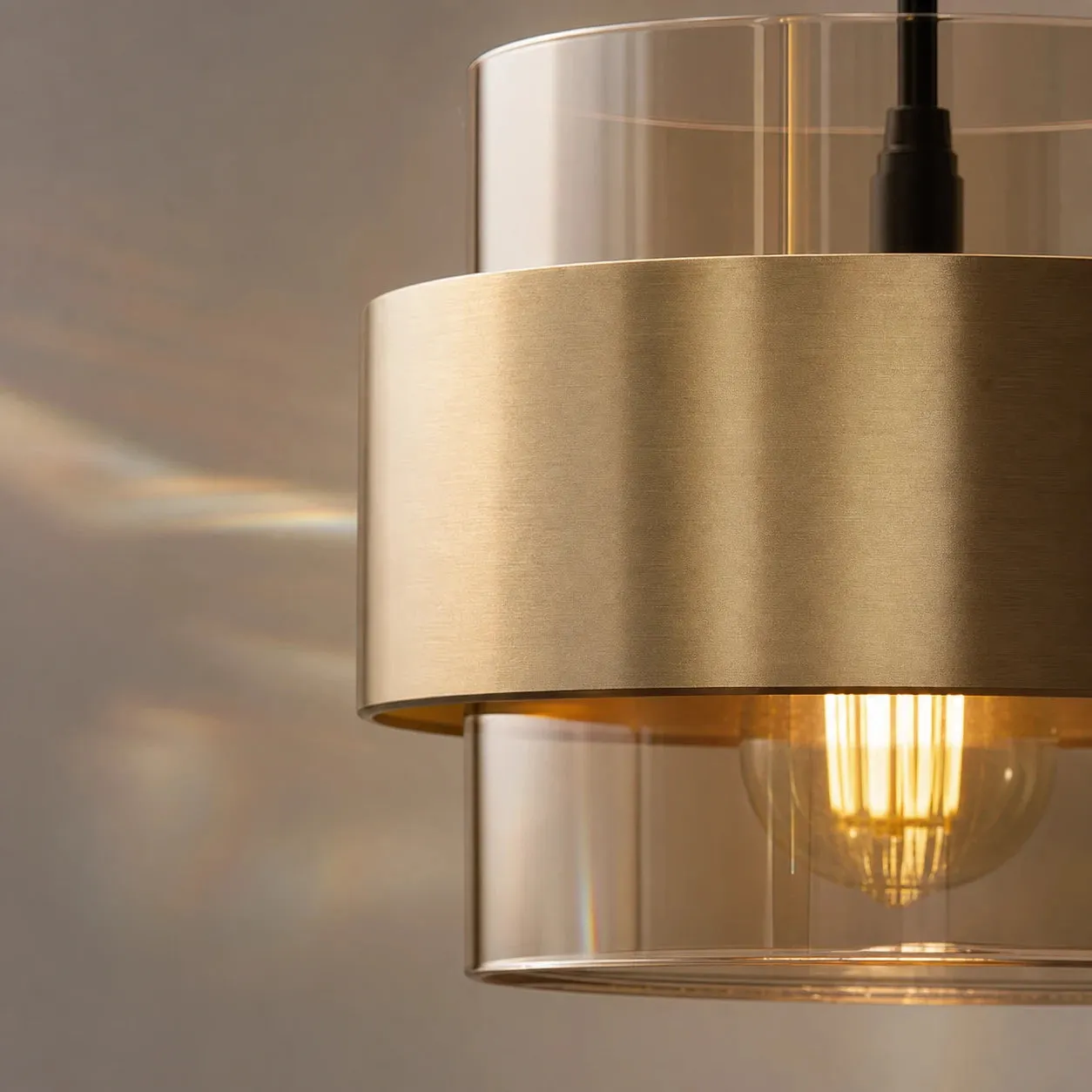 Alessandro Design LC866/1TN candelabru suspendat E27 sticla