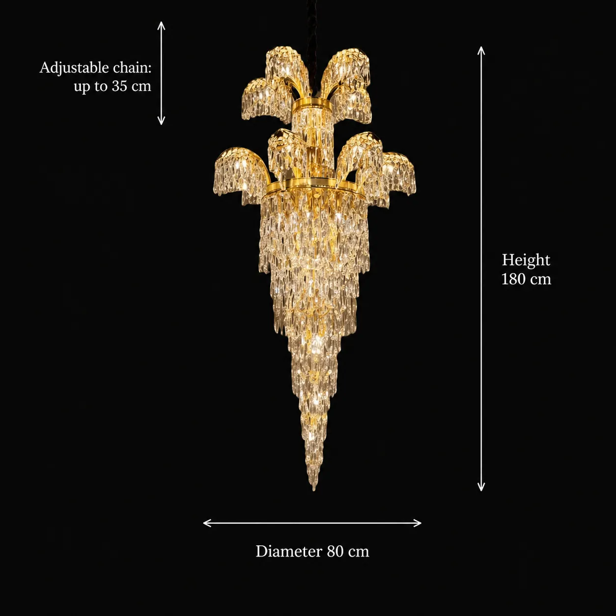 Alessandro Design Palace Regalis candelabru cristal 29xG9 D80cm