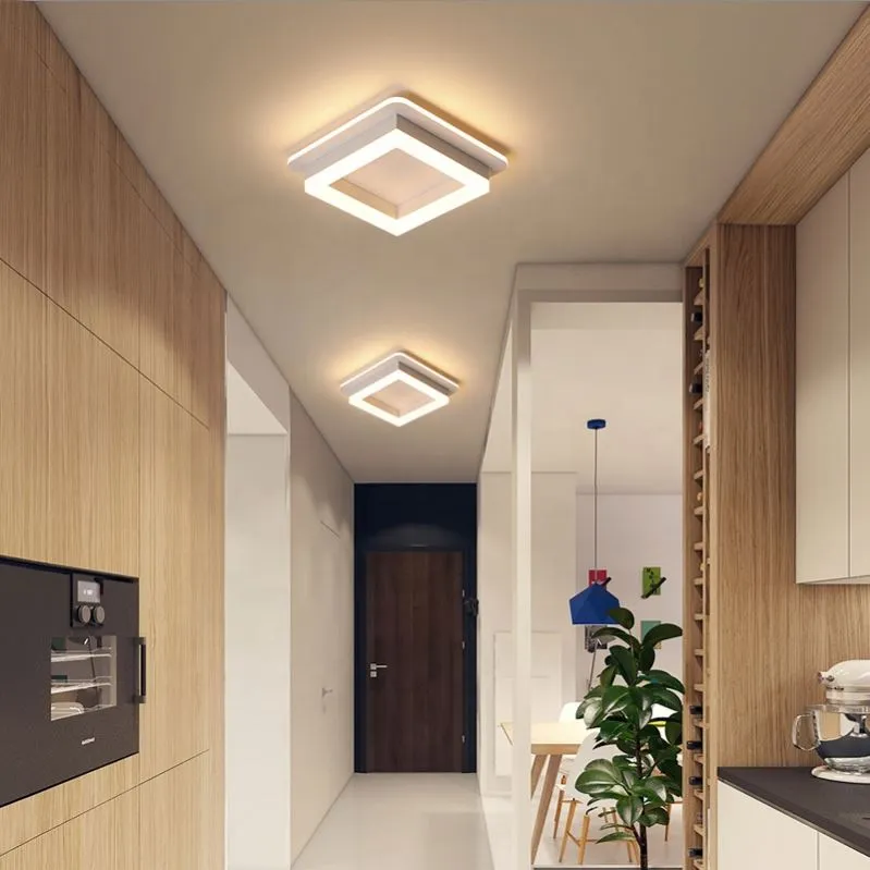 Alessandro Design Modern lustra LED patrata 26W alba 19.5cm
