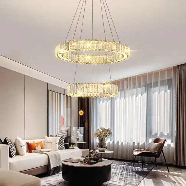 Alessandro Design LLC130/2CH lustră LED 62W crom 2 cercuri