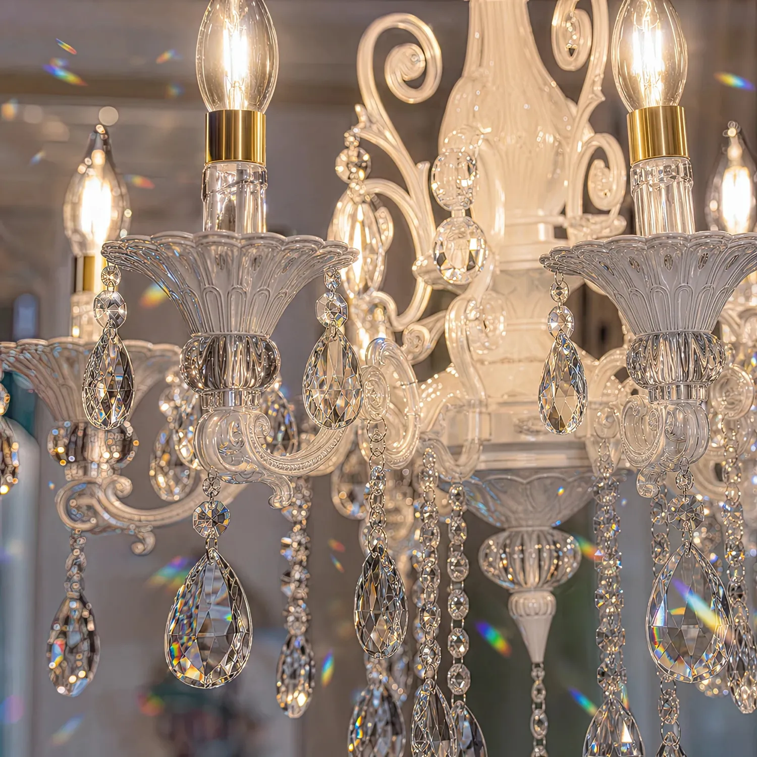 Alessandro Design Sanssouci candelabru cristal 6xE14 argintiu