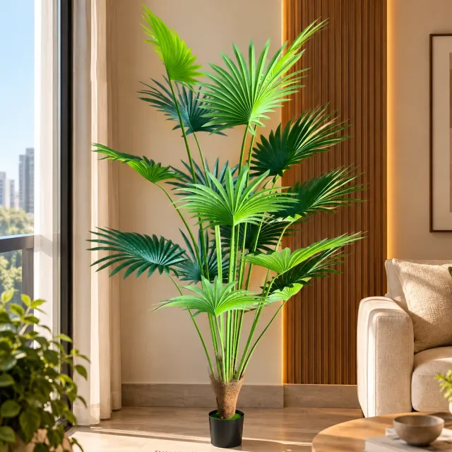 Alessandro Design Livistona planta artificiala 200 cm verde