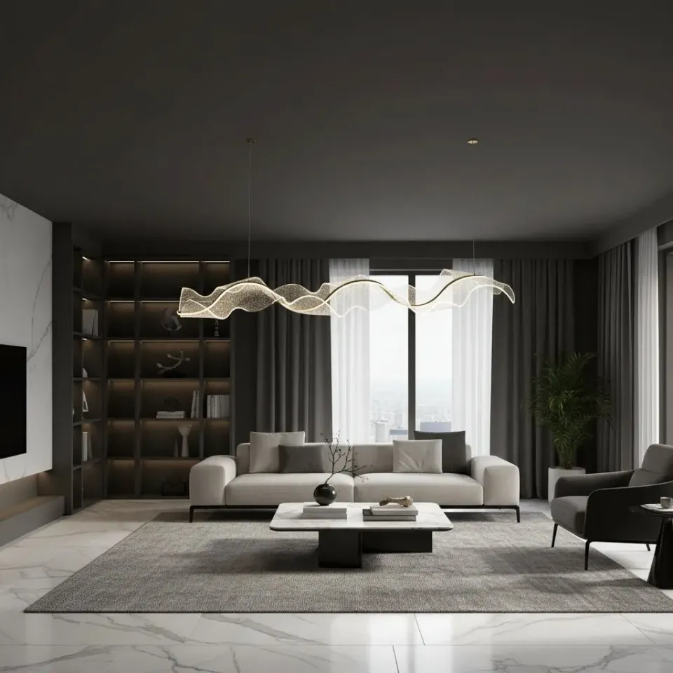 Alessandro Design AMI lustra LED 63W aurie liniara 120cm