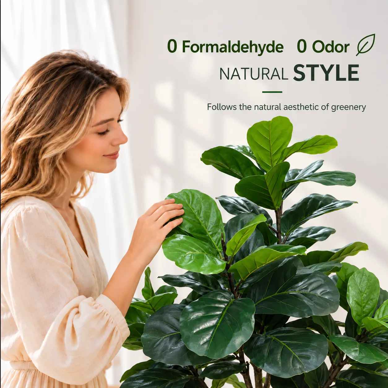 Alessandro Design Ficus artificial 154cm verde ghiveci 3 brate