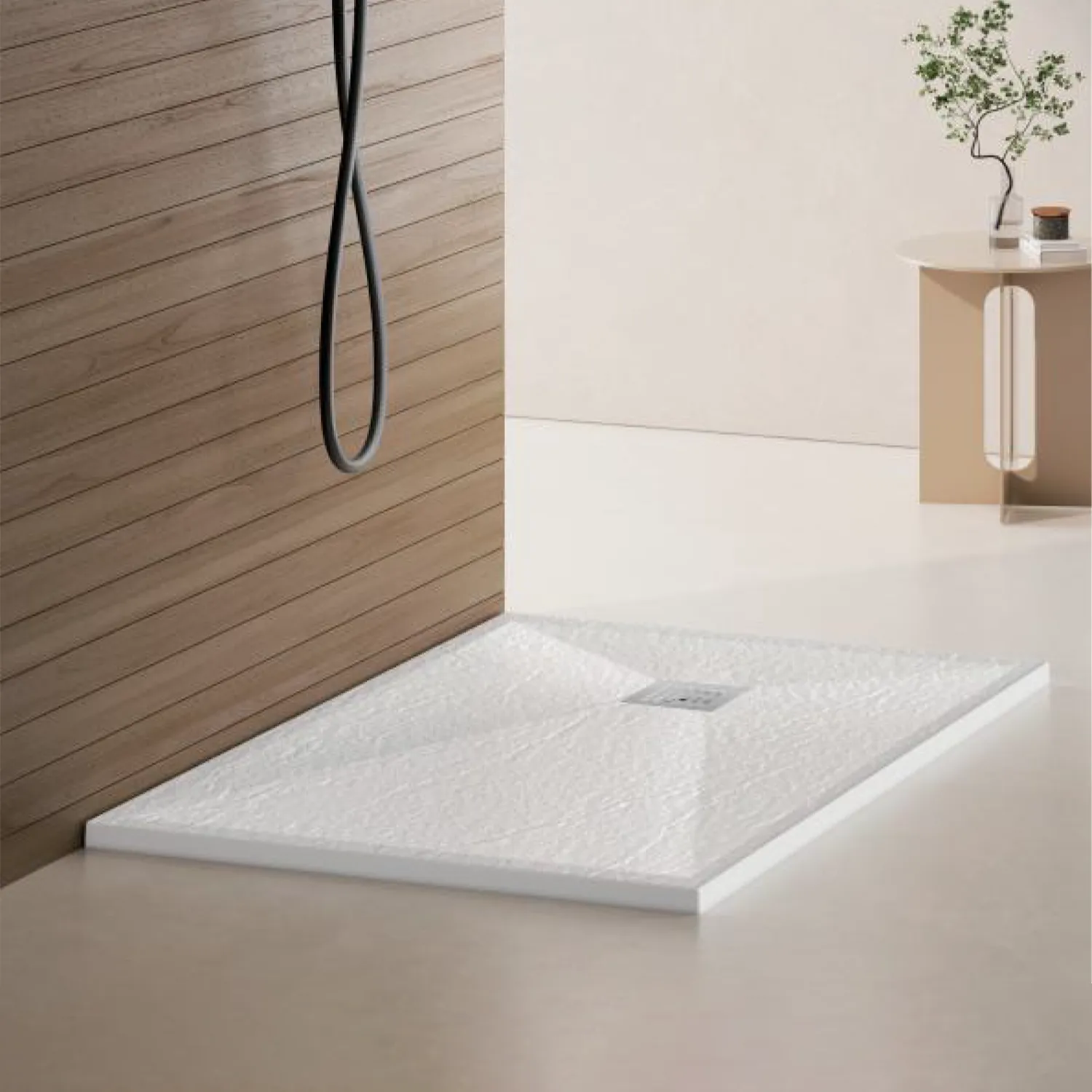 Alessandro Design cădiță duș 80x100 cm alb lucios slim 3 cm