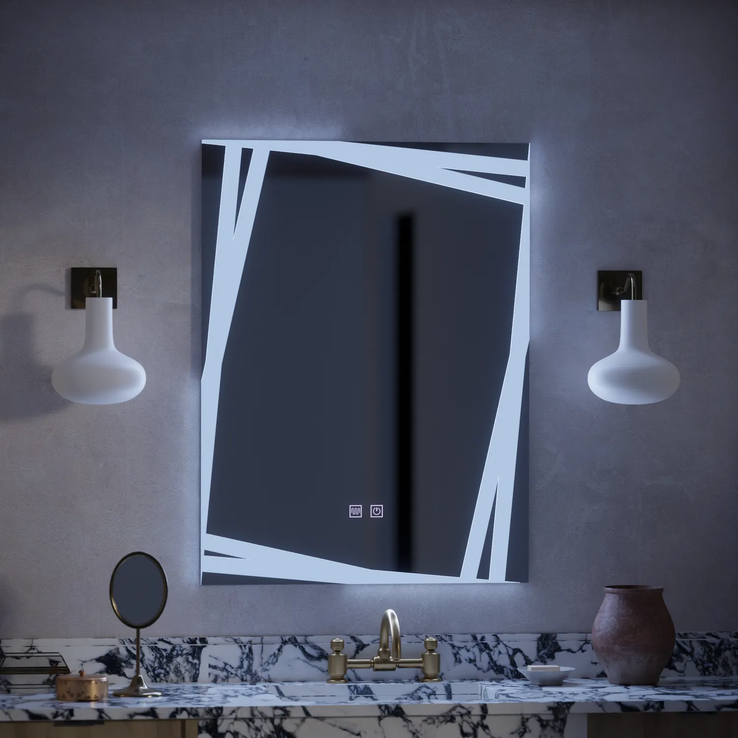 Alessandro Design Infinitum oglinda LED touch 60x80cm dezaburire