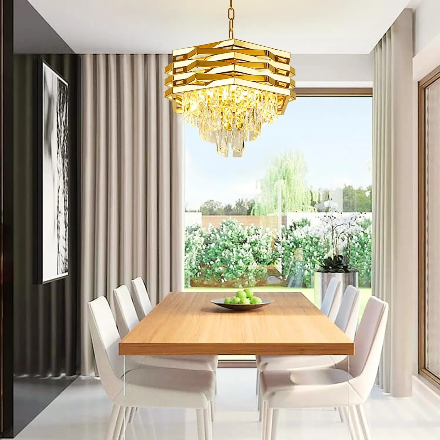 Alessandro Design HEXA Candelabru Cristal Auriu 30cm 3xE14