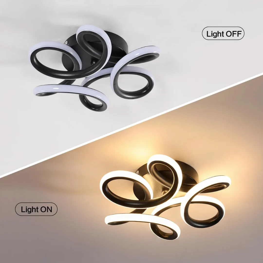 Alessandro Design VERTEX HELIX lustra LED neagra 65W