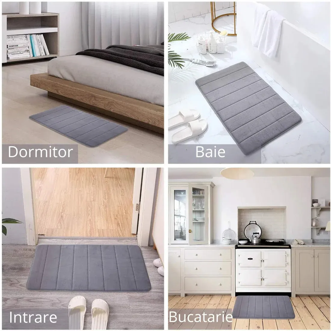 Alessandro Design covor baie gri 50x80cm antiderapant