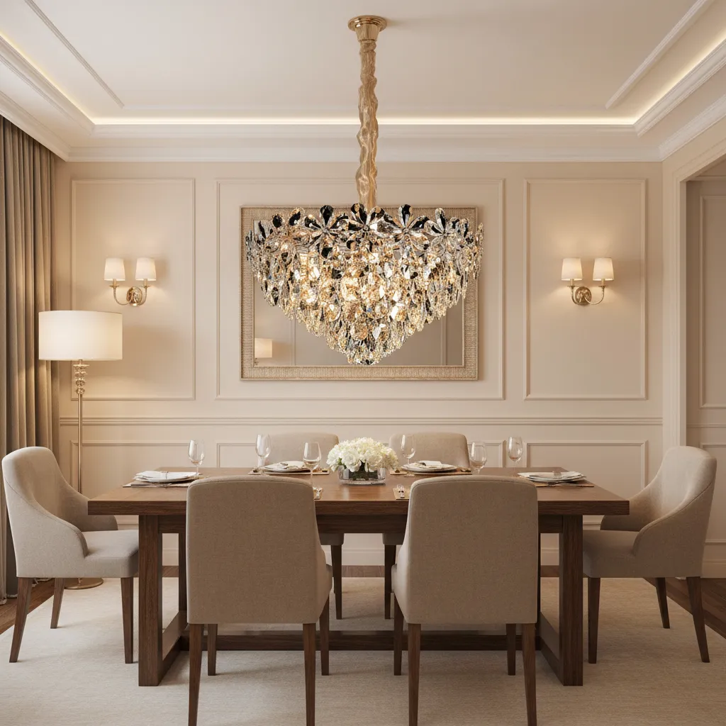 Alessandro Design Magno candelabru cristal auriu 11xE14 60cm