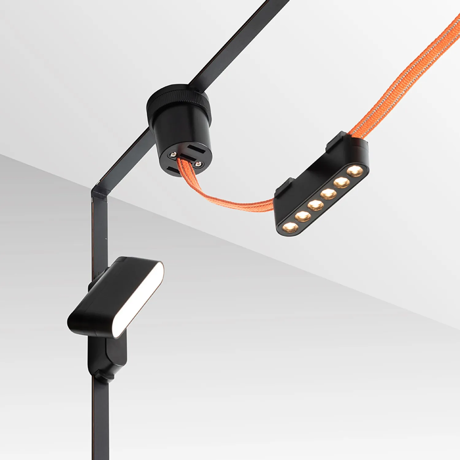 Rendl Wave suport montaj negru 24V pentru banda textila