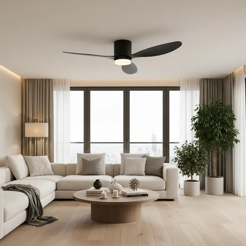 Alessandro Design Vents lustra LED ventilator 21W neagra