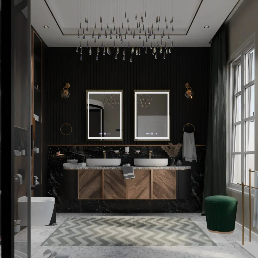 Alessandro Design Verite Royale Gold MotionGlow Marcello Oglinda LED 50x70cm