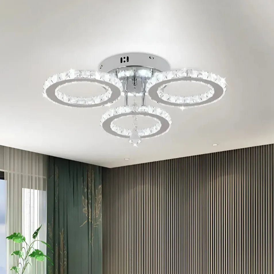 Alessandro Design Alanubis lustra LED 40W crom 3 cercuri dimabila