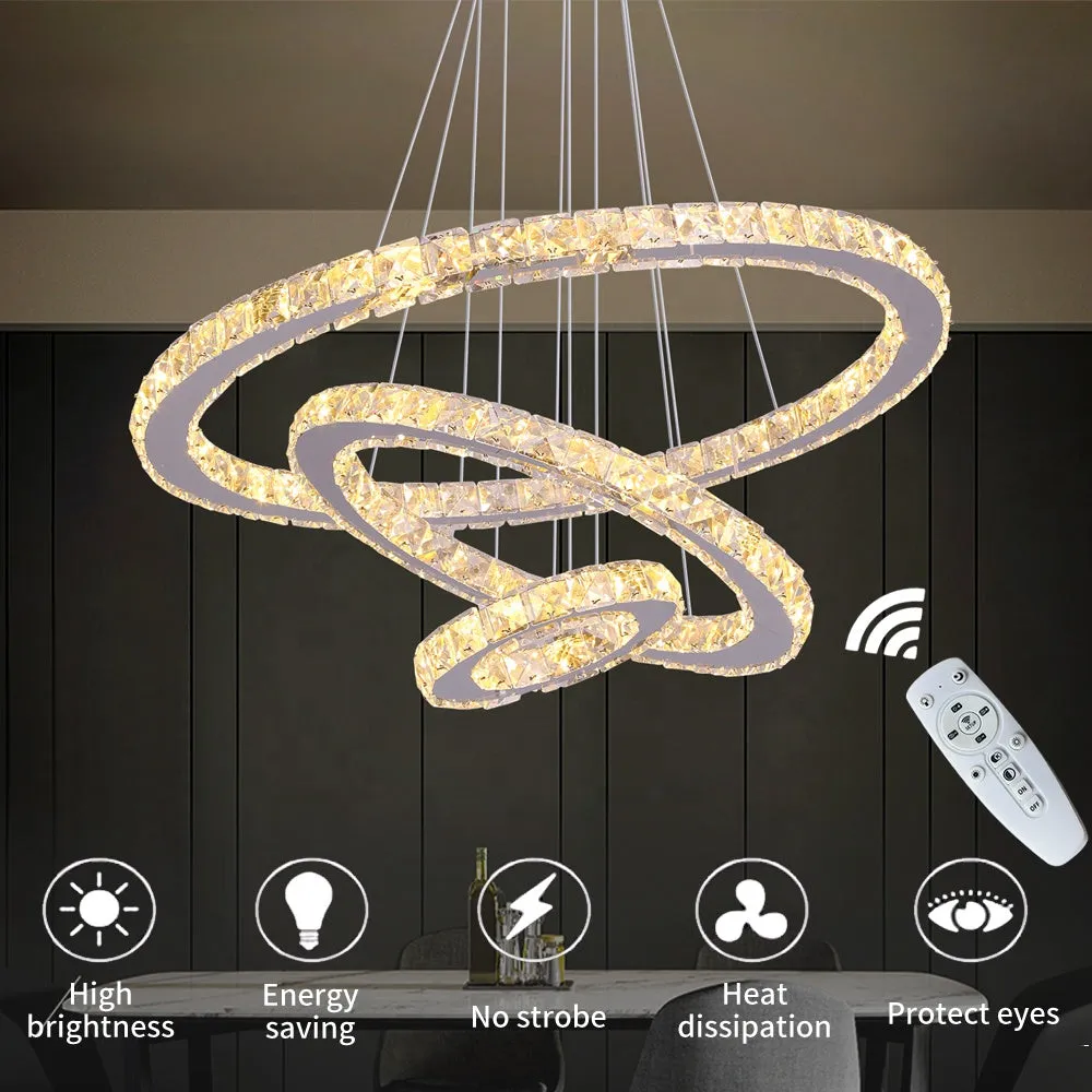 Alessandro Design Cayden lustra LED 200W crom 3 cercuri