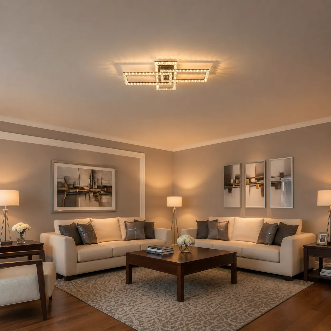 Alessandro Design Suking lustra LED neagra 57W cu telecomanda