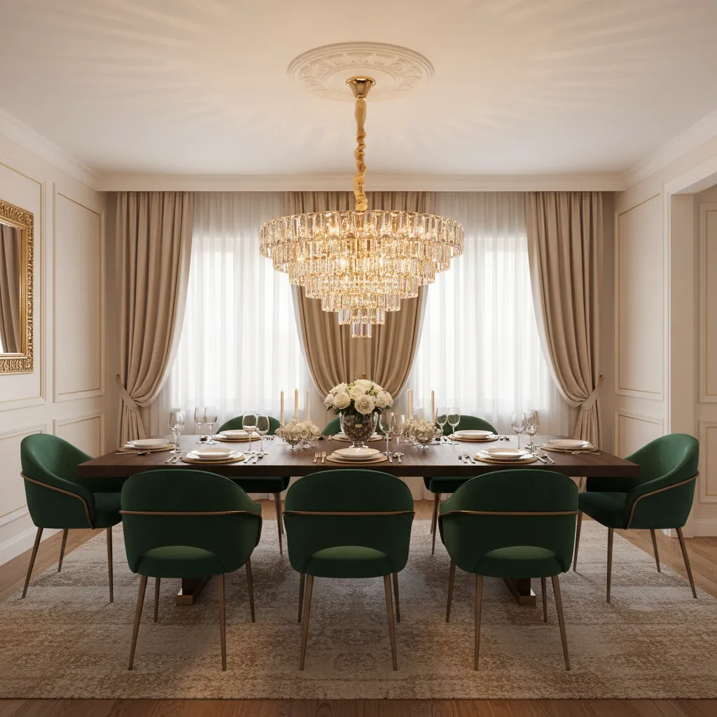 Alessandro Design Valmont Regalis candelabru cristal 15xE14 auriu D80