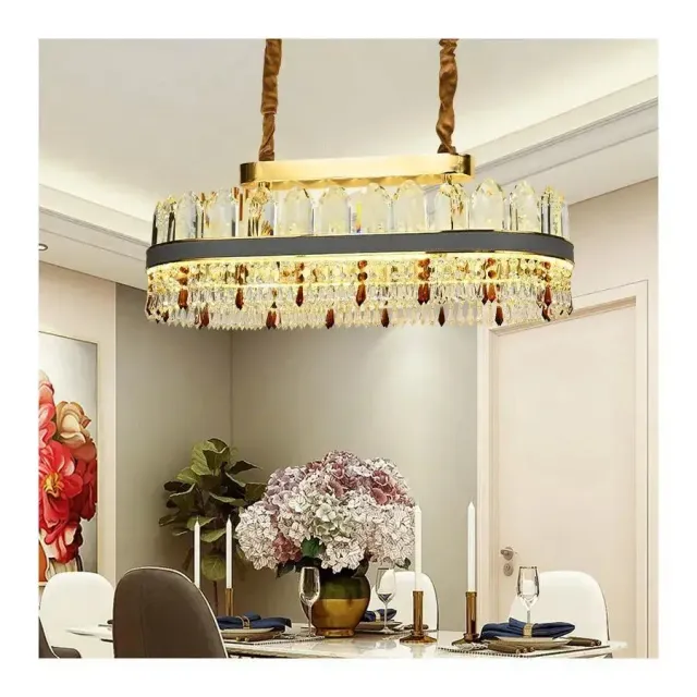 Alessandro Design Pollux candelabru LED auriu 80cm cu cristale