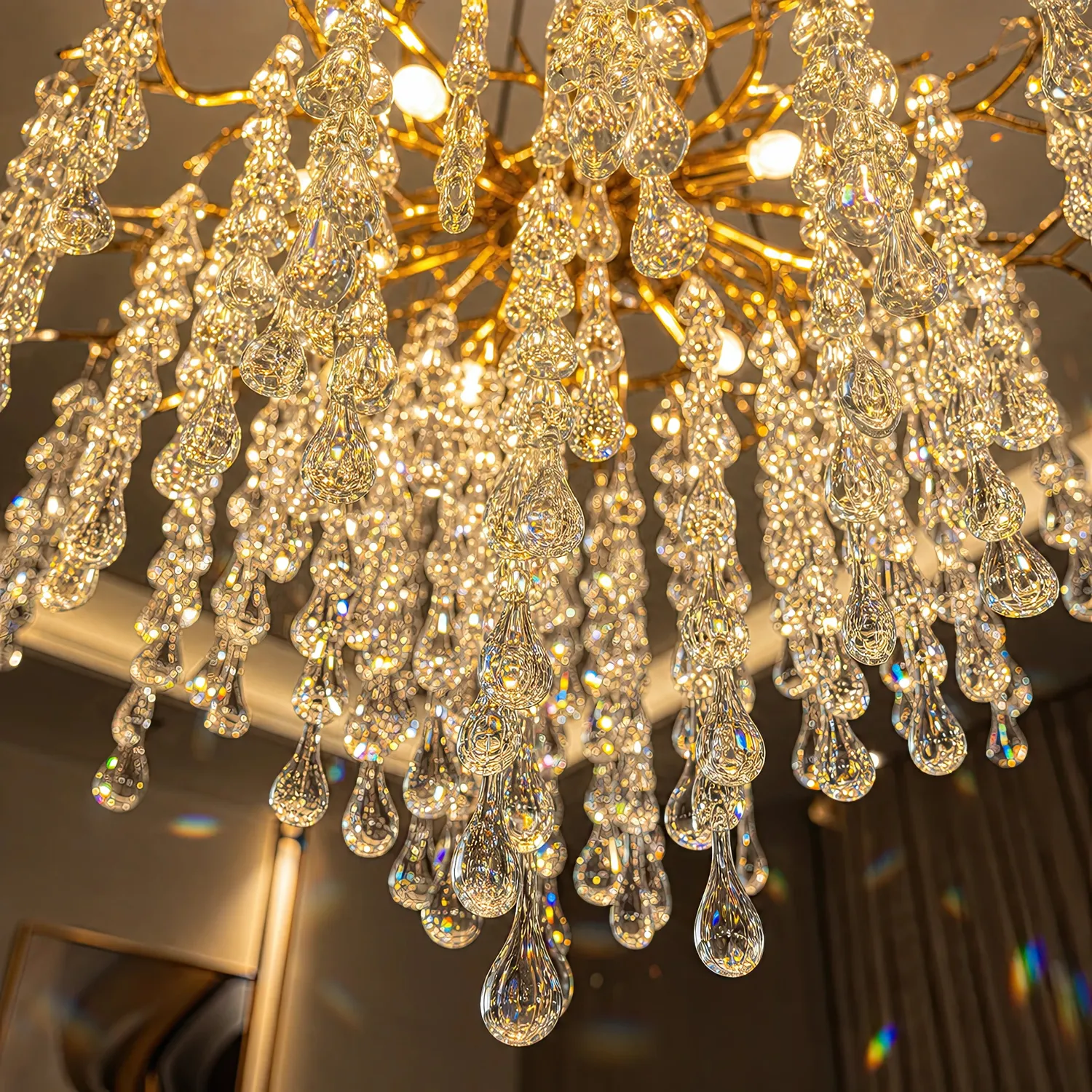 Alessandro Design Waltz candelabru cristal cascadă 80cm 9xG9