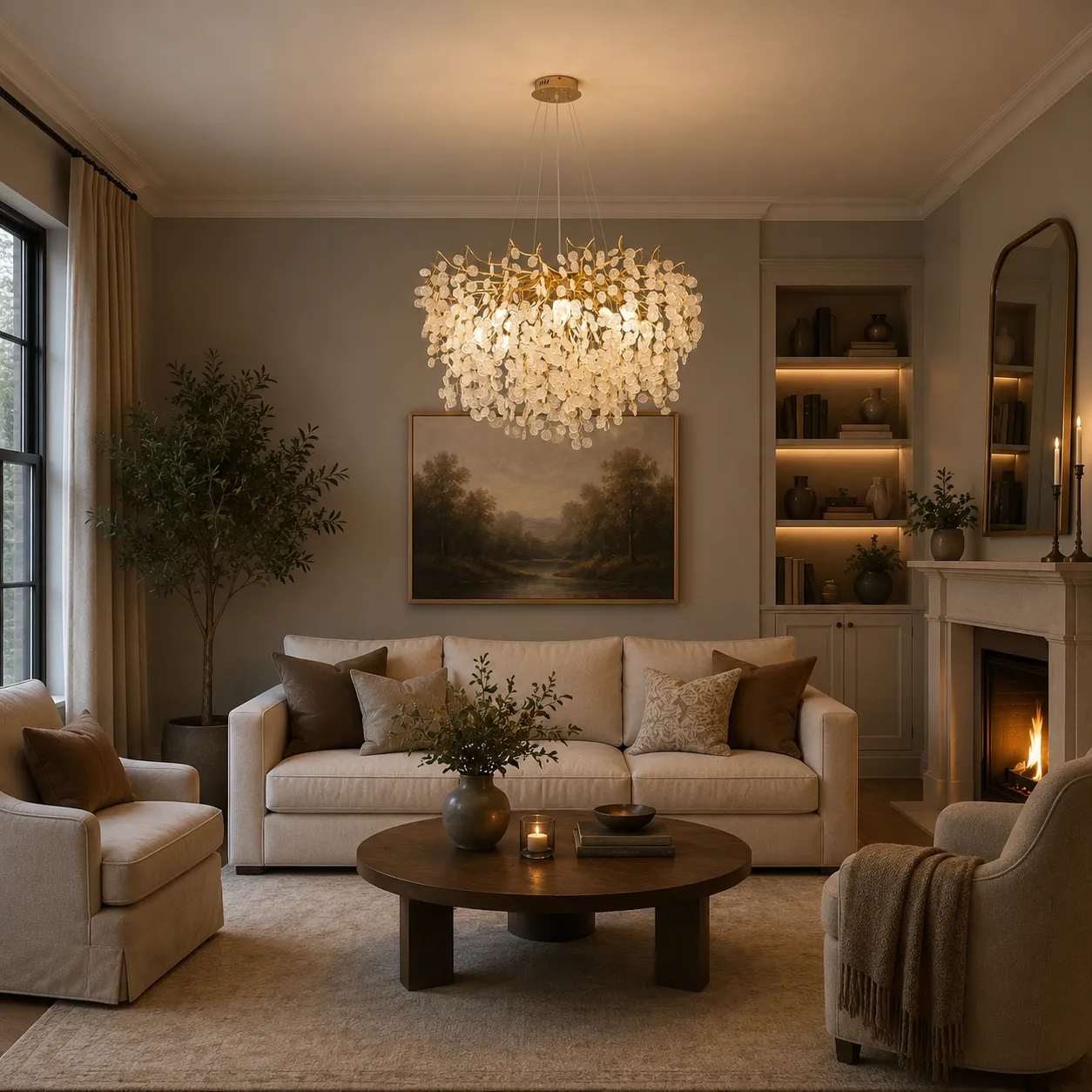 Alessandro Design Waltz Serenade candelabru cristal auriu 6xG9