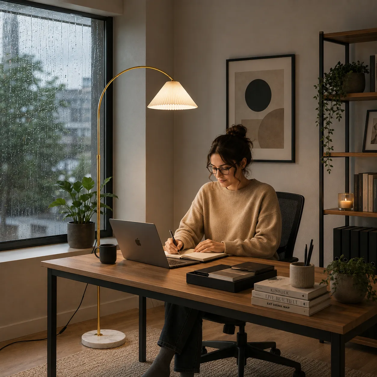 Alessandro Design Turkestan lampadar E27 alb-auriu metal