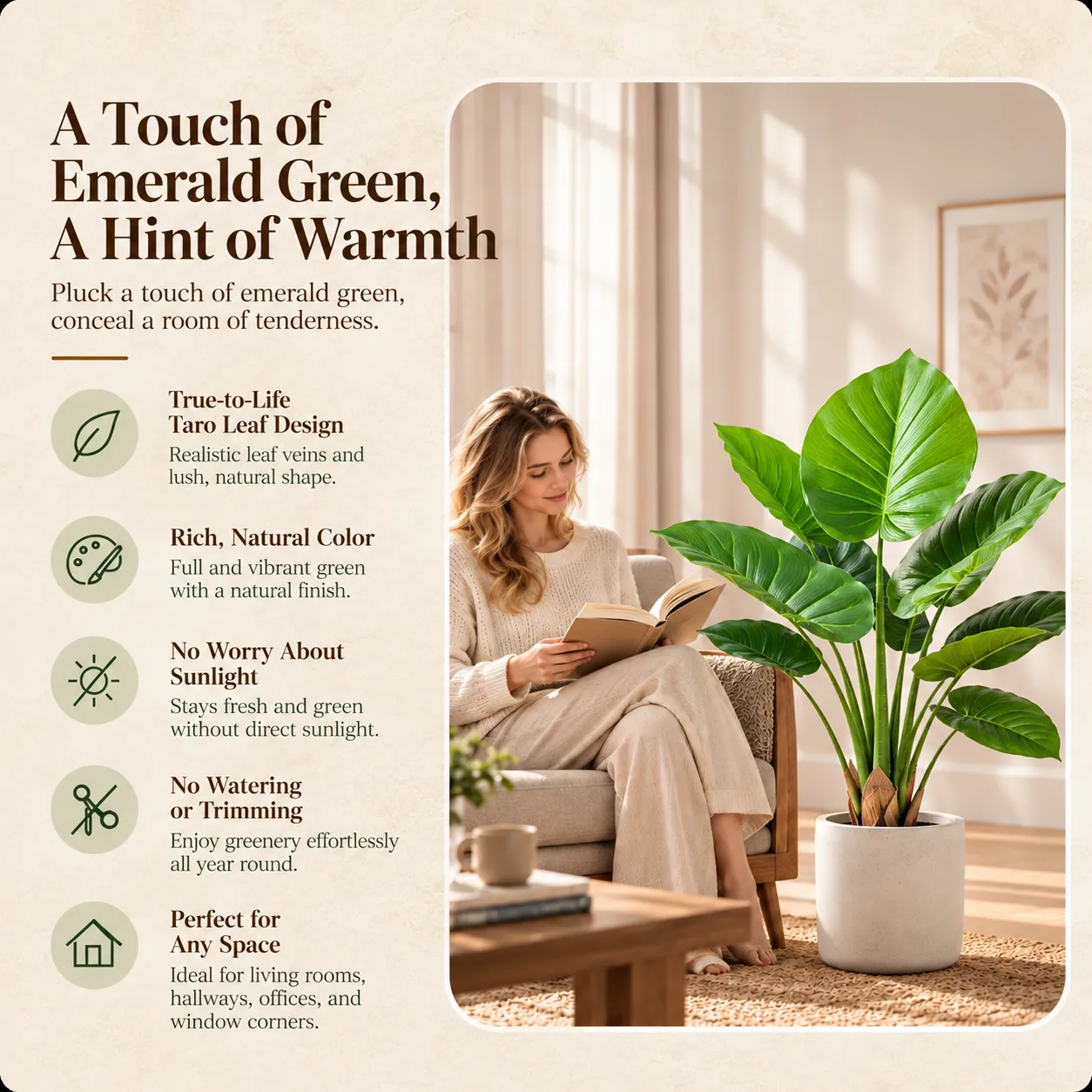 Alessandro Design Epipremnum Aureum 130 cm planta artificiala verde