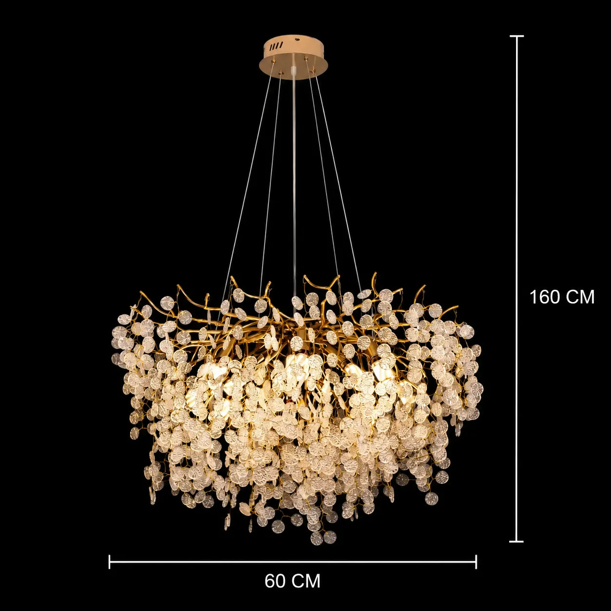 Alessandro Design Waltz Serenade candelabru cristal auriu 6xG9