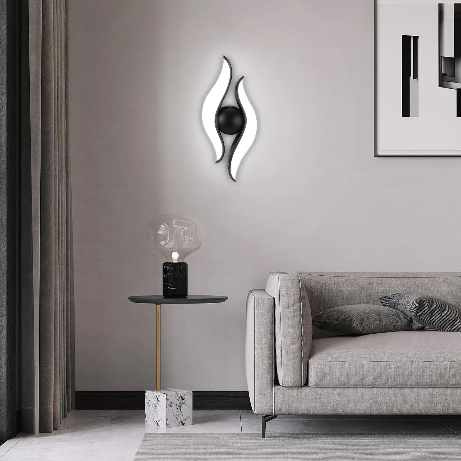 Alessandro Design AX215 aplica LED perete neagra 12W calda