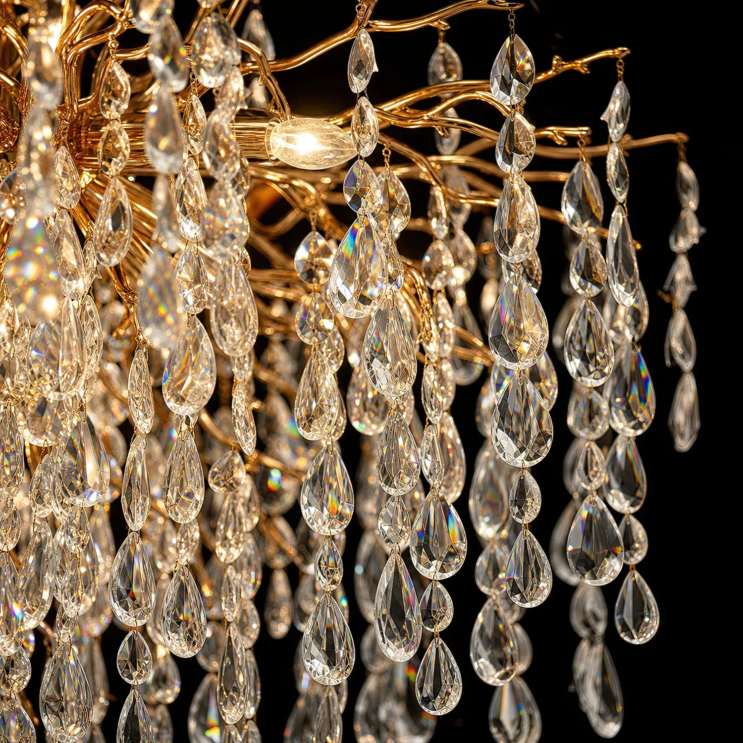 Alessandro Design Waltz candelabru cristal cascadă 80cm 9xG9
