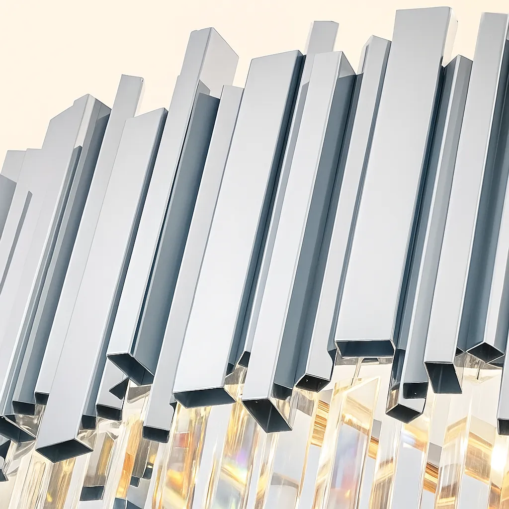 Alessandro Design BLOIS candelabru cristal argintiu E14 60cm