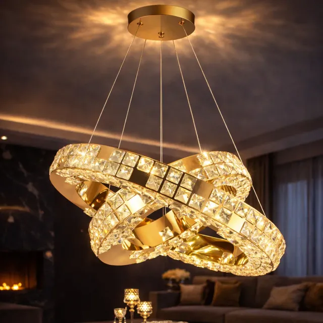 Alessandro Design LLC135/2GD lustra LED aurie 54W