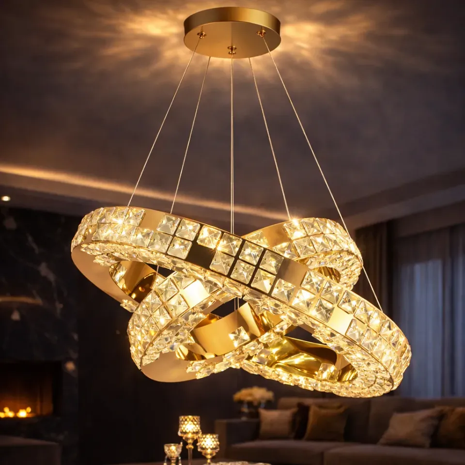 Alessandro Design LLC135/2GD lustra LED aurie 54W