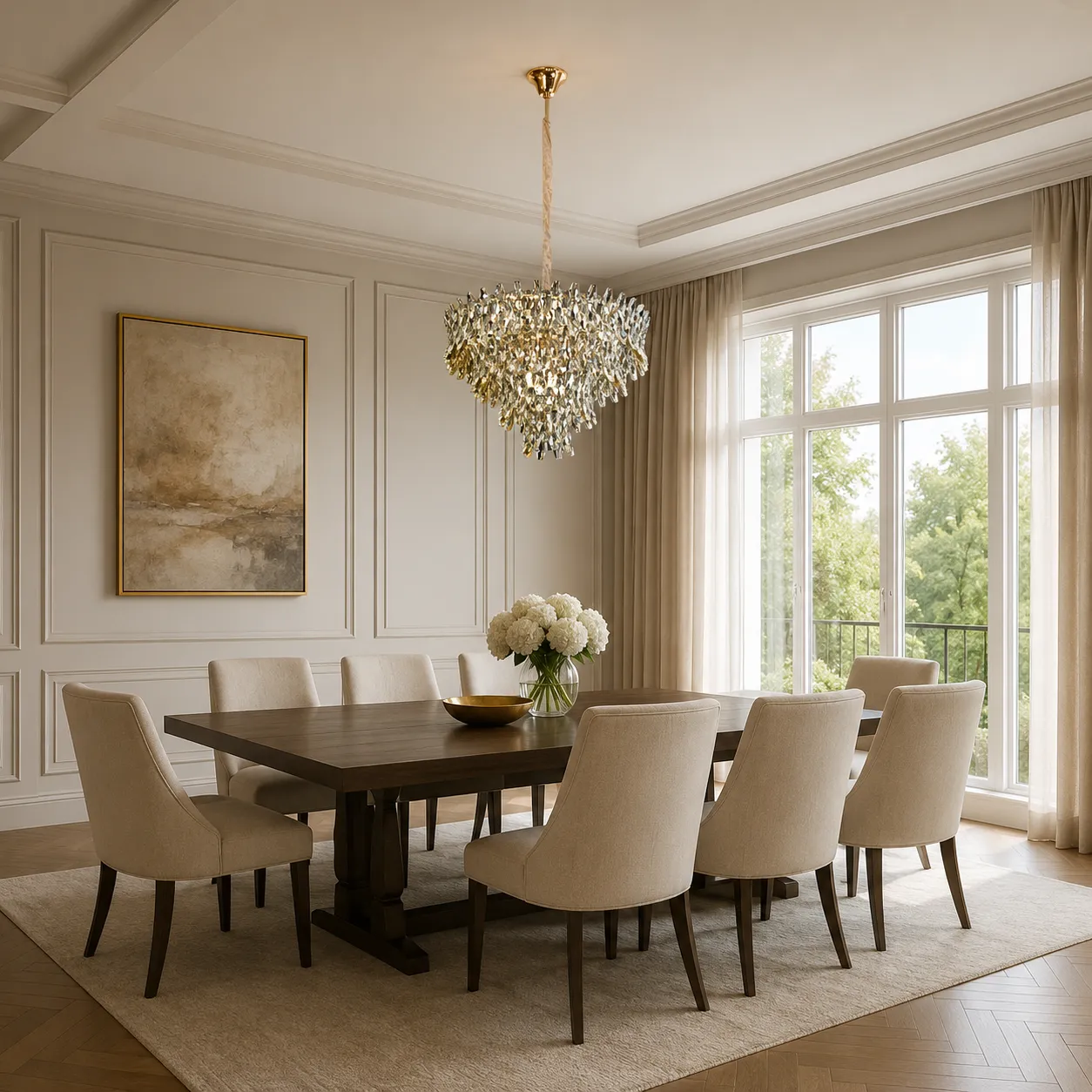 Alessandro Design KRAN Magno candelabru cristal auriu 12xE14