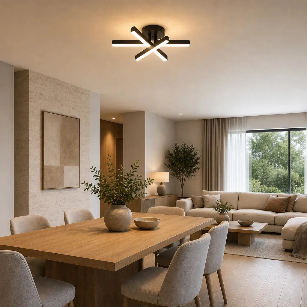 Alessandro Design Diego lustră LED neagră 26W D30cm